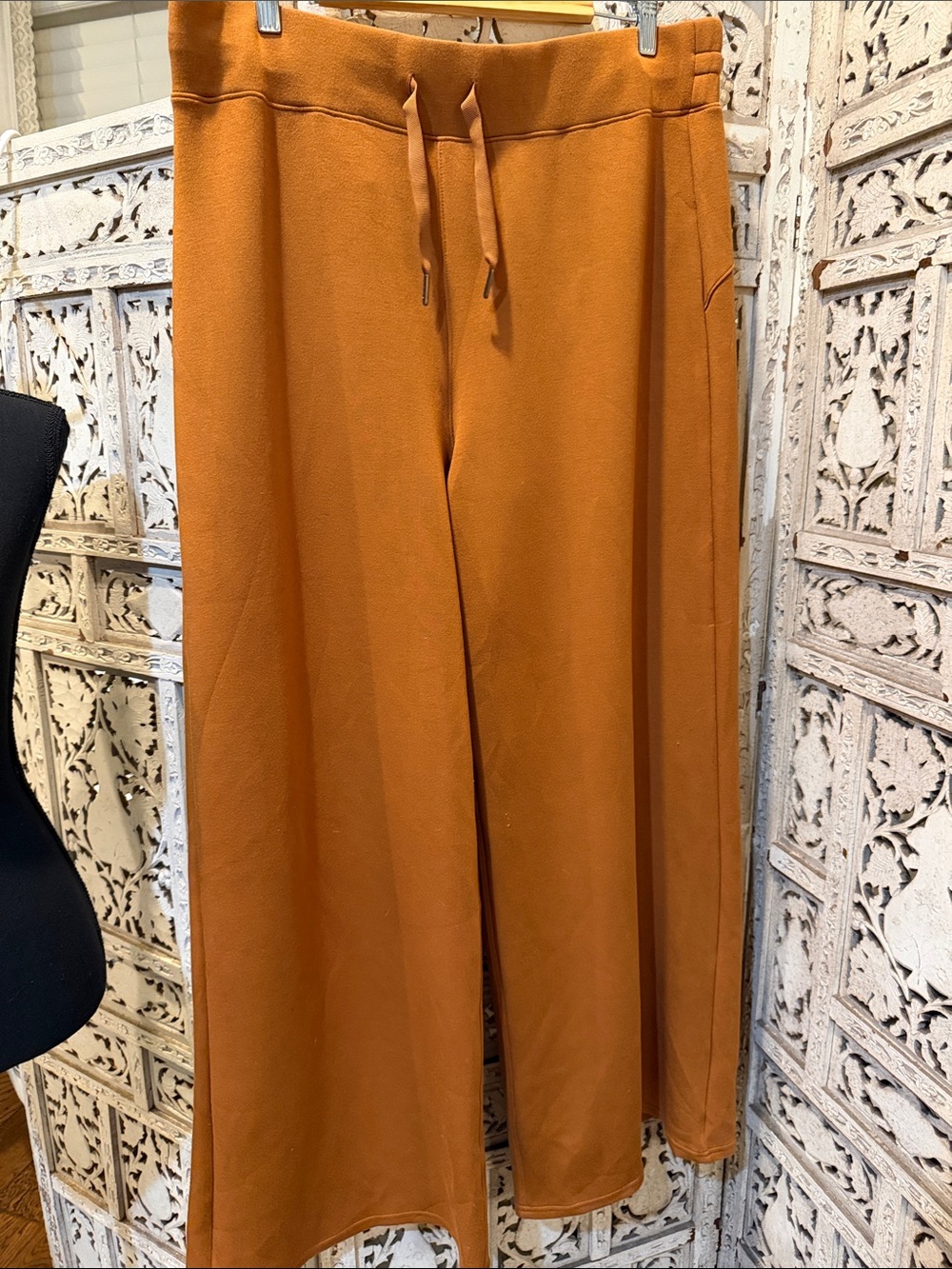 SPANX 2XL Wide-Leg Drawstring Pants in Rust Orange